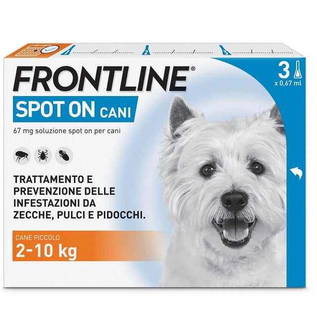 frontline antiparassitario frontline spot on cani 2 10 kg 3 pipette ean 4064951021886