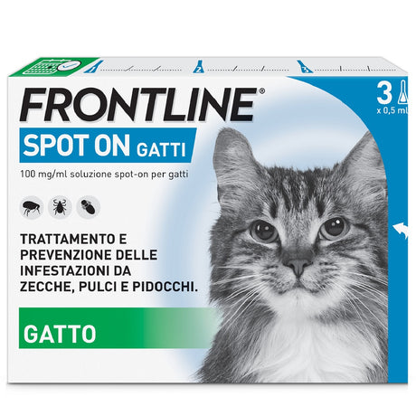 frontline antiparassitario frontline spot on gatti 3 pipette ean 4064951021879