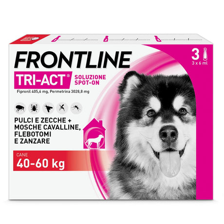 frontline antiparassitario frontline tri act spot on cani 40 60 kg 3 pipette ean 3661103046059