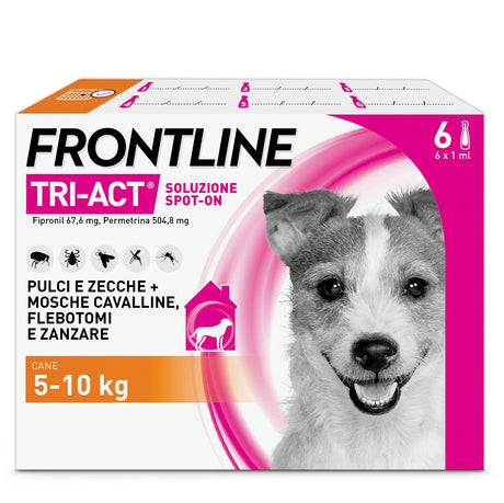 frontline antiparassitario frontline tri act spot on cani 5 10 kg 3 pipette ean 3661103046028