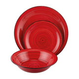 galileo casa set piatti dubai light bi red tavola 12 pz rosso ean 8056159228705
