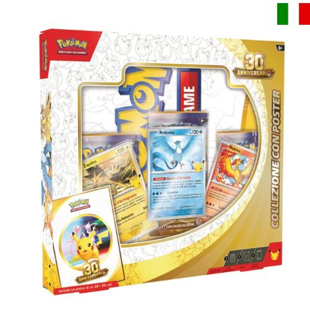 gamevision pokemon 30 anniversario collezione con poster ean 0196214147232