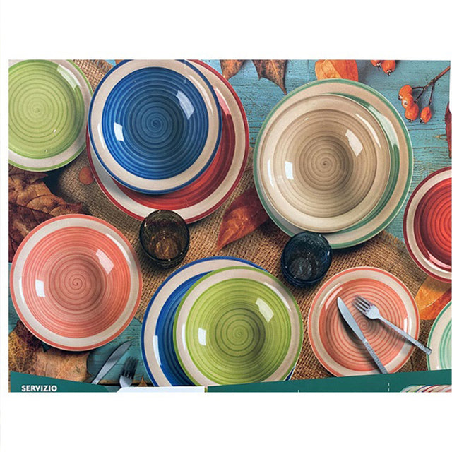 general trade servizio tavola 18 pezzi nobur multicolor ean 8015361090357