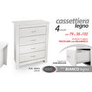 gicos cassettiera legno 4 cassetti bianca 79x38x102 cm ean 8025569853074