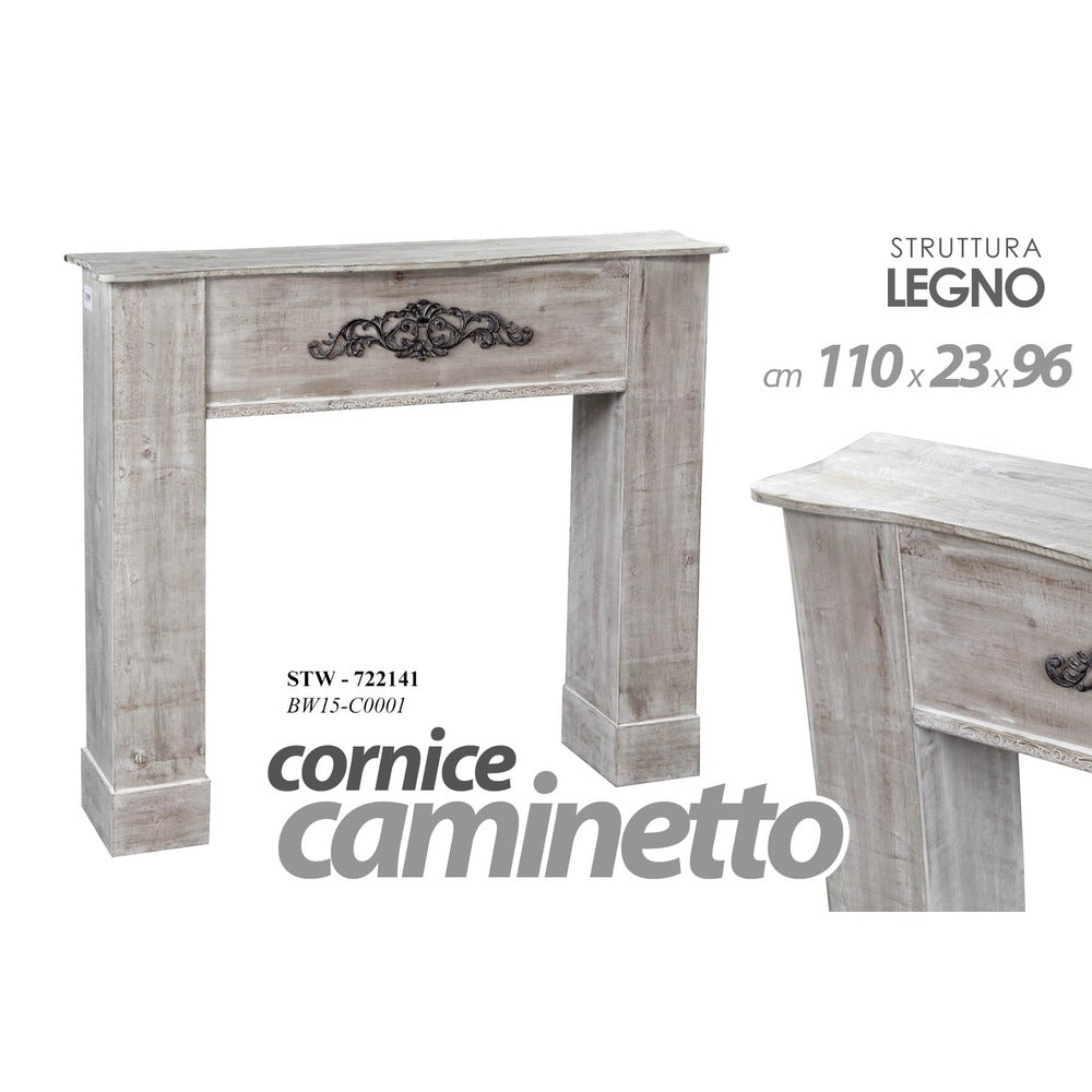 gicos cornice caminetto grigia 110x23x96cm ean 8025569722141