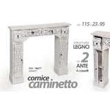 gicos cornice camino 2 ante 4 cassetti 115x23x95 cm ean 8025569788277