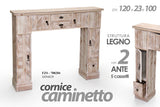 gicos cornice camino in legno effetto shabby 120x23x100 cm ean 8025569788284
