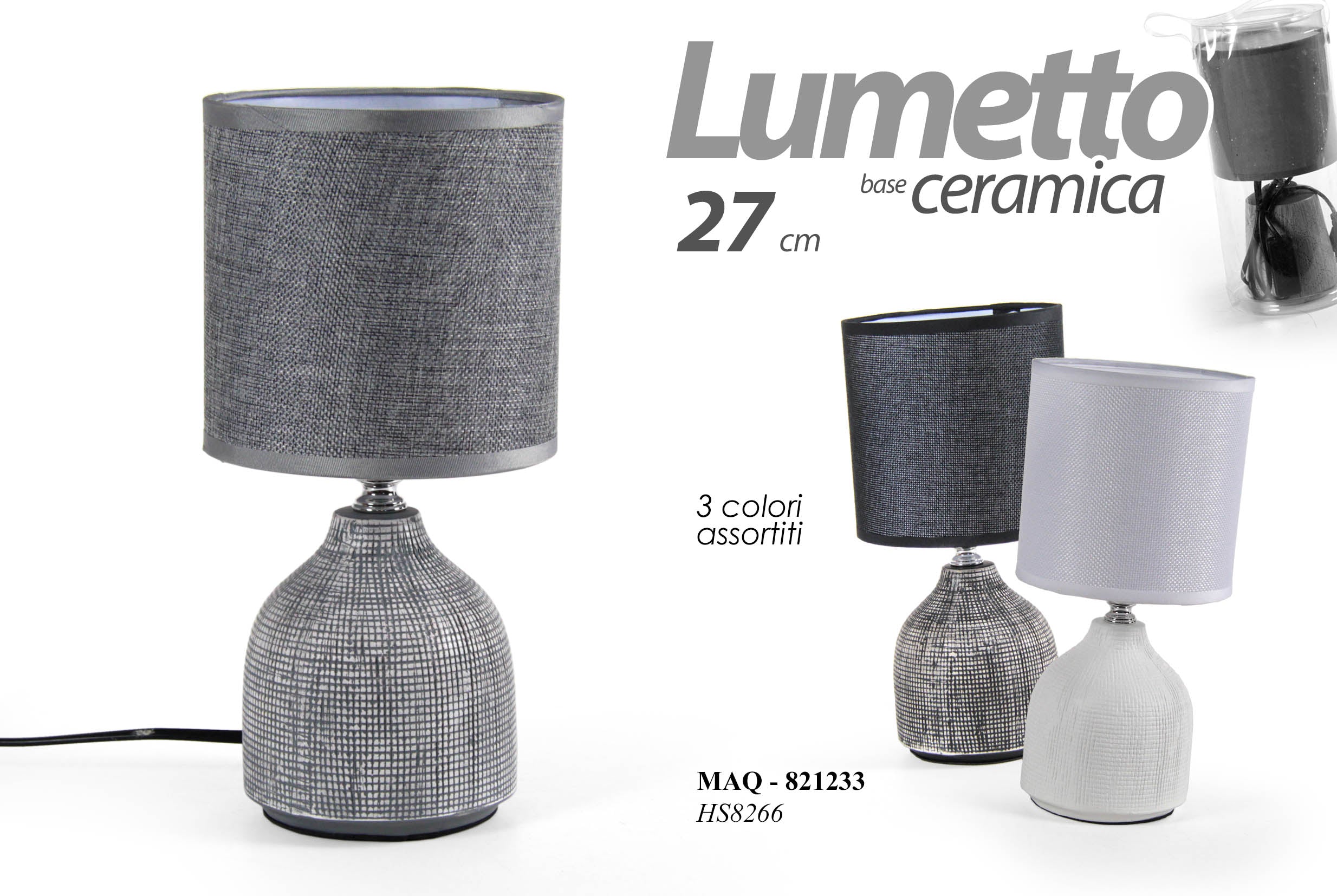 gicos lampada abat jour in ceramica 27cm colori assortit ean 8025569821233