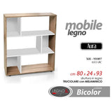 gicos mobile libreria aura bianco e rovere 80x24xh 93 cm ean 8025569931857