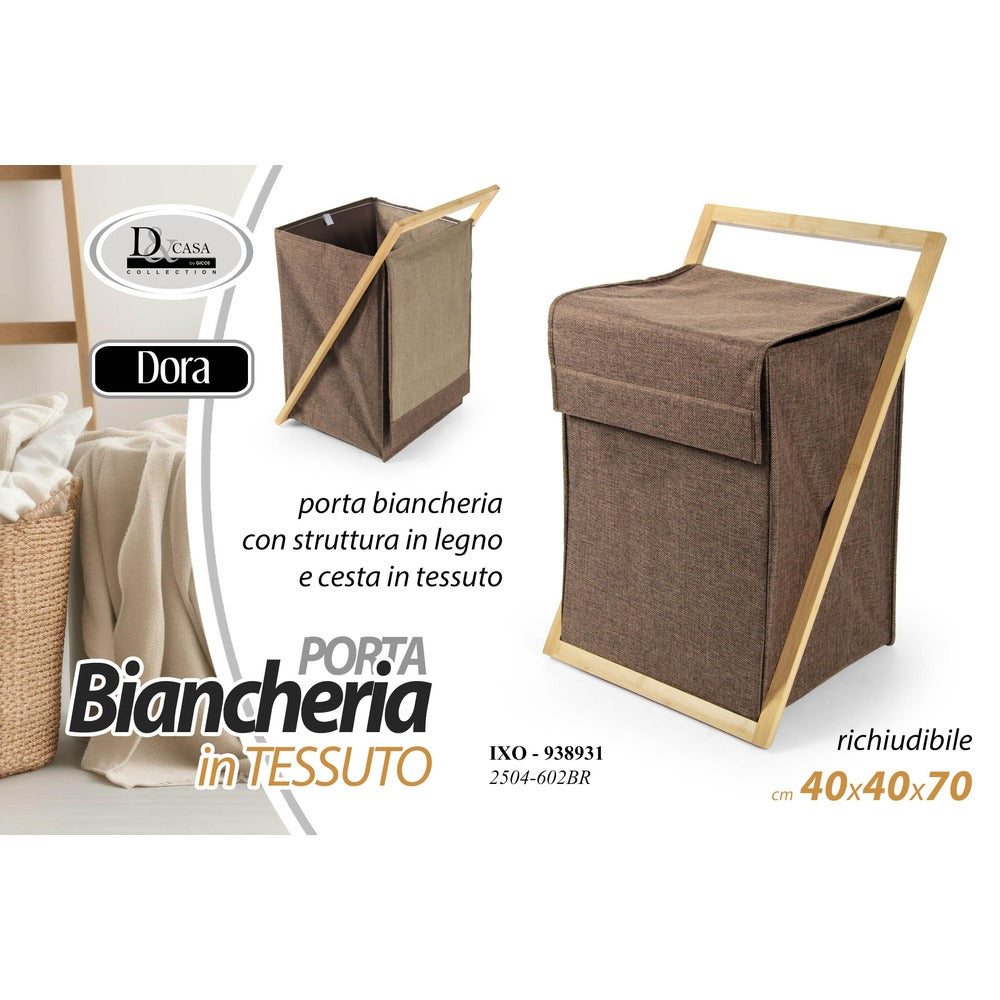 gicos portabiancheria pieghevole marrone dora ean 8025569938931