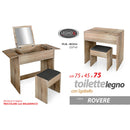 gicos toilette con specchio e sgabello rovere 75x45x75cm ean 8025569853234