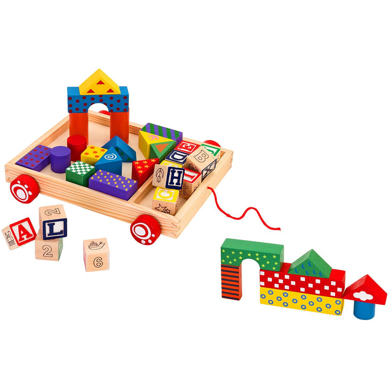 Globo Legnoland Carretto Trainabile Con 12 Cubi - Main Image