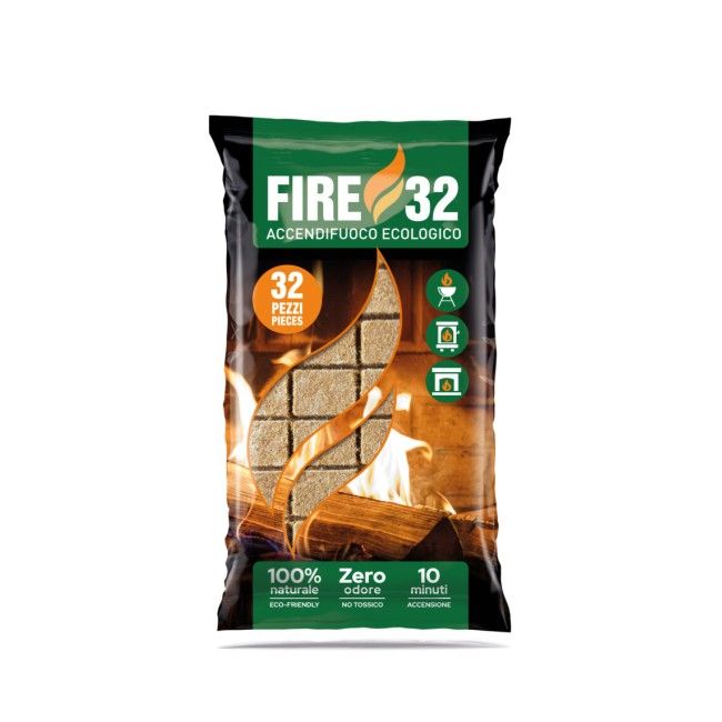 gmr trading accendifuoco ecologico fire 32 cubi ean 8025950301283