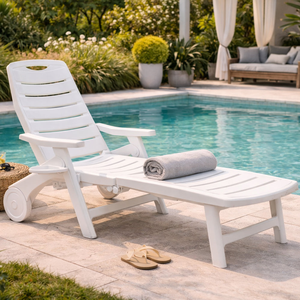 grand soleil lettino prendisole premiere pieghevole in resina bianco ean 8005465021616