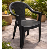 grand soleil sedia con braccioli tressi effetto rattan colore antracite ean 8005465965491