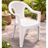 grand soleil sedia con braccioli tressi effetto rattan colore bianco ean 8005465965521