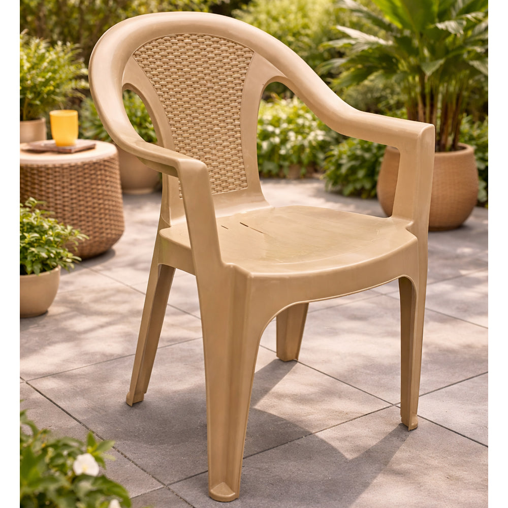 grand soleil sedia con braccioli tressi effetto rattan colore juta ean 8005465965514
