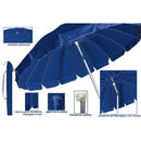 idea pioggia srl ombrellone da spiaggia 220 cm 16 stecche blu ean 8057093014423