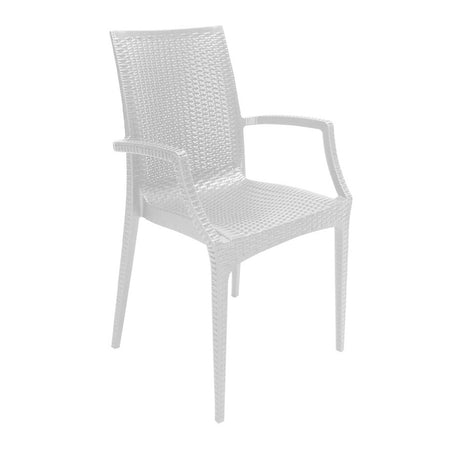 igap s p a sedia con braccioli rattan bistro bianco ean 8005465892780