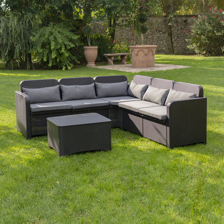 igap s p a set divano sorrento ad angolo 5 posti antracite ean 8005465973229