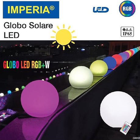 imperia lampada led globo solare 30cm multicolore ean 8000906300169