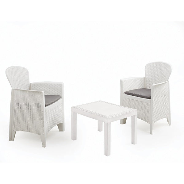 ipae progarden set giardino akita in resina rattan bianco ean 8009271591073