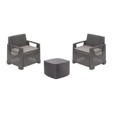 ipae progarden set sorrento rattan antracite 3 pezzi ean 8009271032408