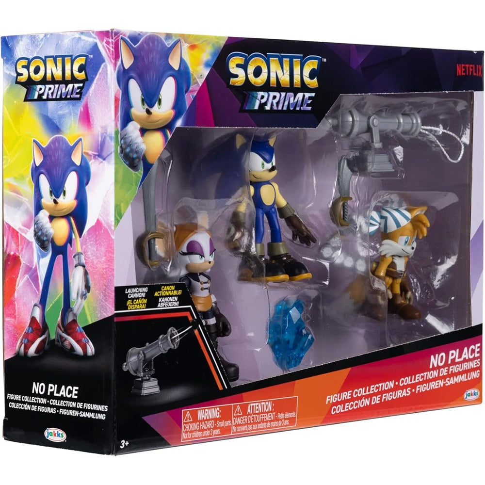 Bizak Sonic Prime Figura Articolata Confezione 4 statuette da 7,5 cm di altezza Assortimento 2 (64116040-2