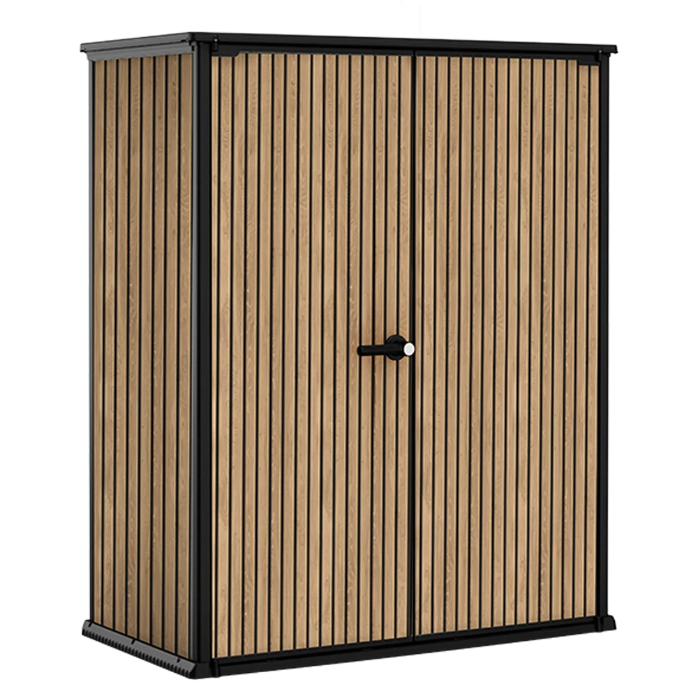 keter armadio portattrezzi signature doghe 140x73x170 ean 7290112638694