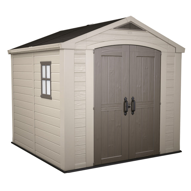 keter casetta factor beige con mensole 256x255x243 cm ean 7290103664954