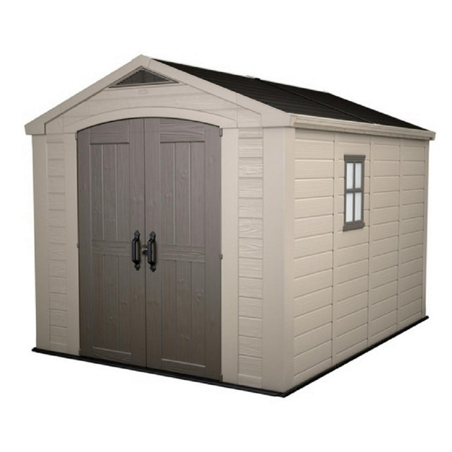 keter casetta factor beige con mensole 256x331x243 cm ean 7290103664961
