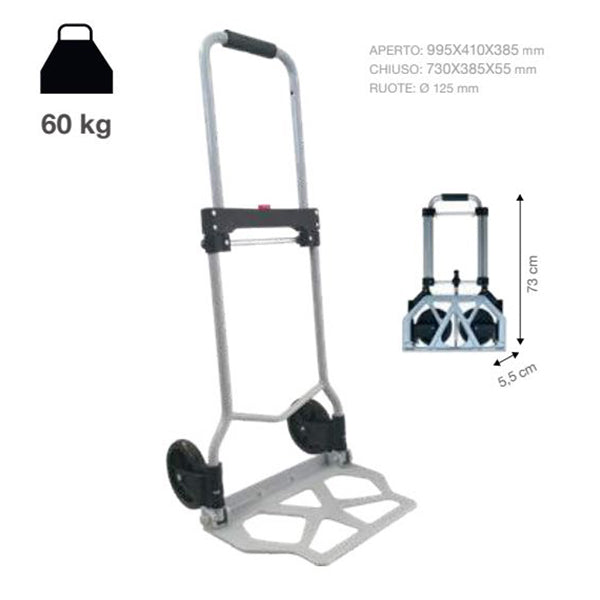 kombo carrello pieghevole alluminio 040 21 ean 8053340479465