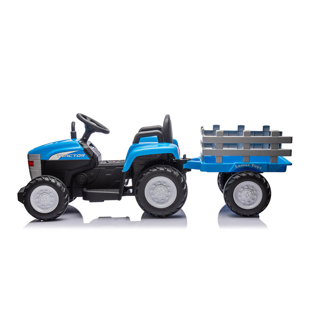 lamas toys trattore rimorchio radiocomandato 12v blu ean 0735720237770