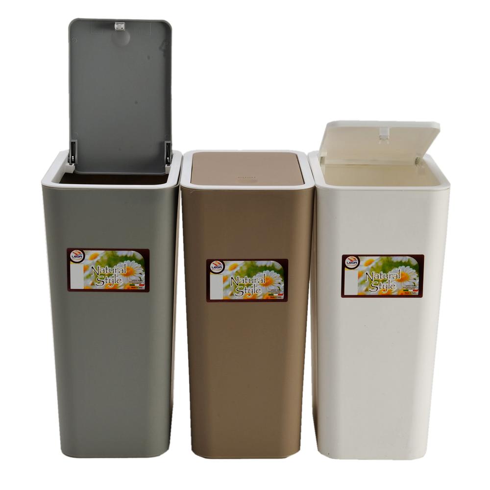 lega pattumiera 10lt con pulsante 3 colori assortiti ean 8004459017024