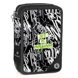 linea scuola astuccio a 3 zip premium tag nero be smart ean 8023650078344