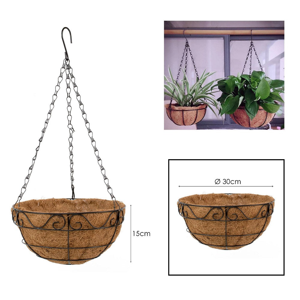 linea vasi vaso da appendere in cocco 30 cm ean 8401649430128
