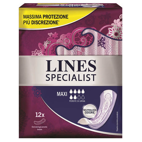 immagine-1-lines-assorbenti-12-pz-specialist-maxi-lines-ean-4015400761020