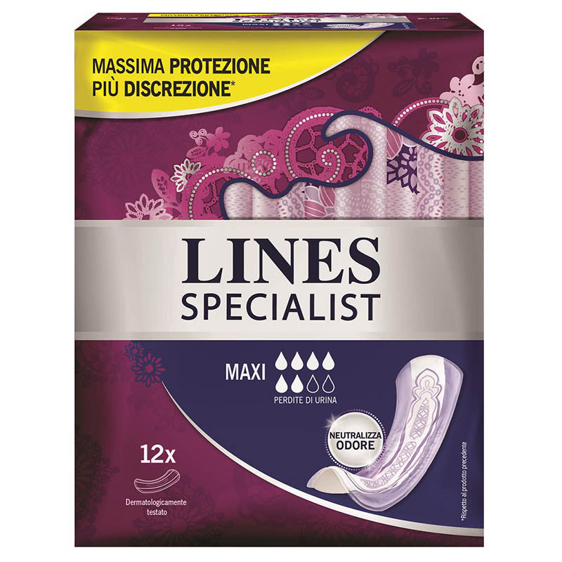 immagine-1-lines-assorbenti-12-pz-specialist-maxi-lines-ean-4015400761020