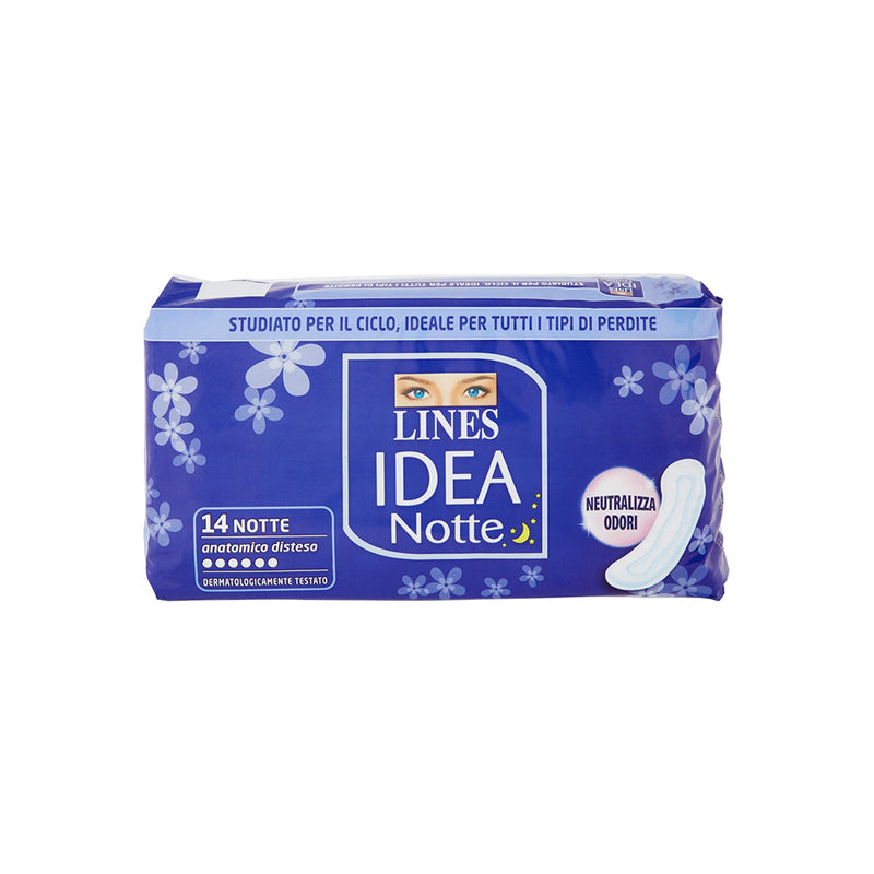 immagine-1-lines-assorbenti-idea-notte-14-pz-lines-ean-8001480121300