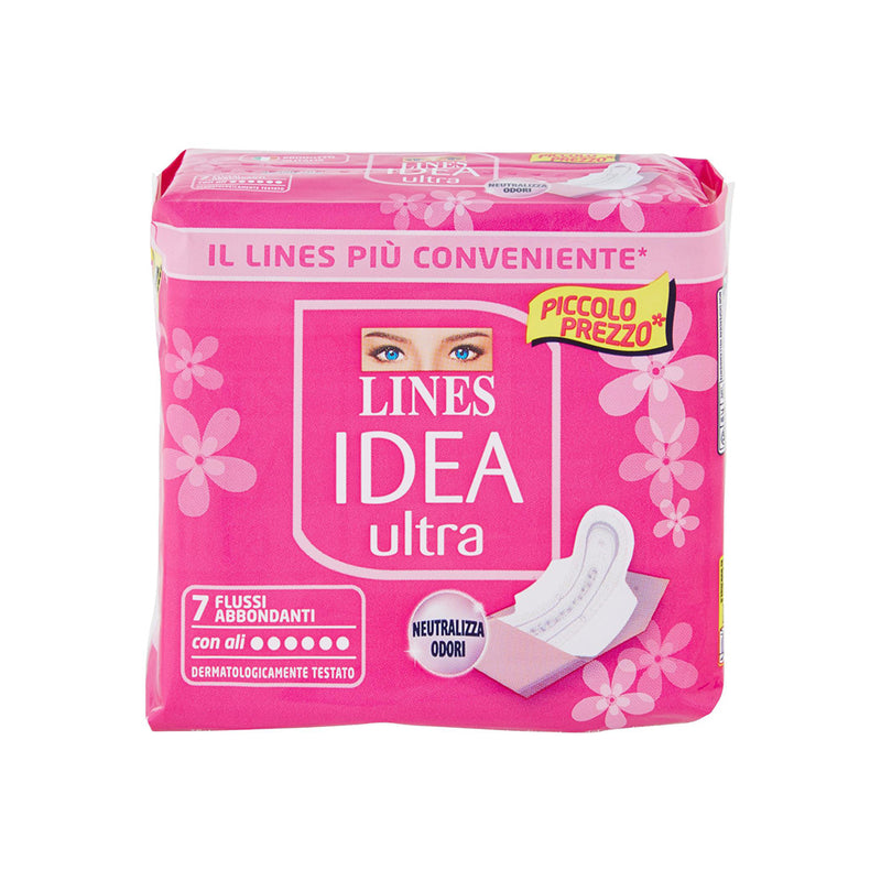 immagine-1-lines-assorbenti-idea-ultra-flussi-abbondanti-7-pz-lines-ean-8001480401624