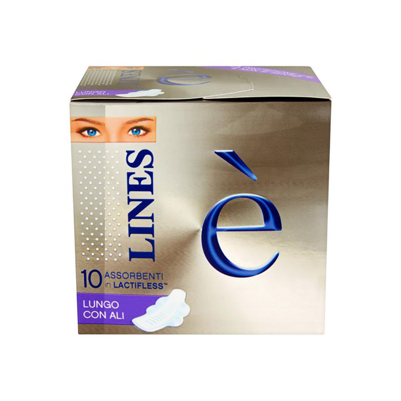 immagine-1-lines-assorbenti-lines-e-10-pz-ali-lungo-ean-8001480105591