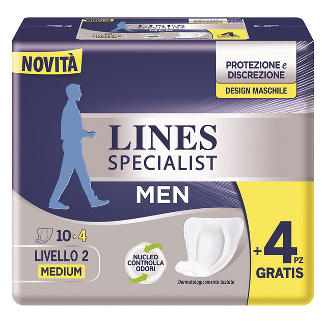 immagine-1-lines-assorbenti-men-14-pz-specialist-level-2-lines-ean-8001480127098
