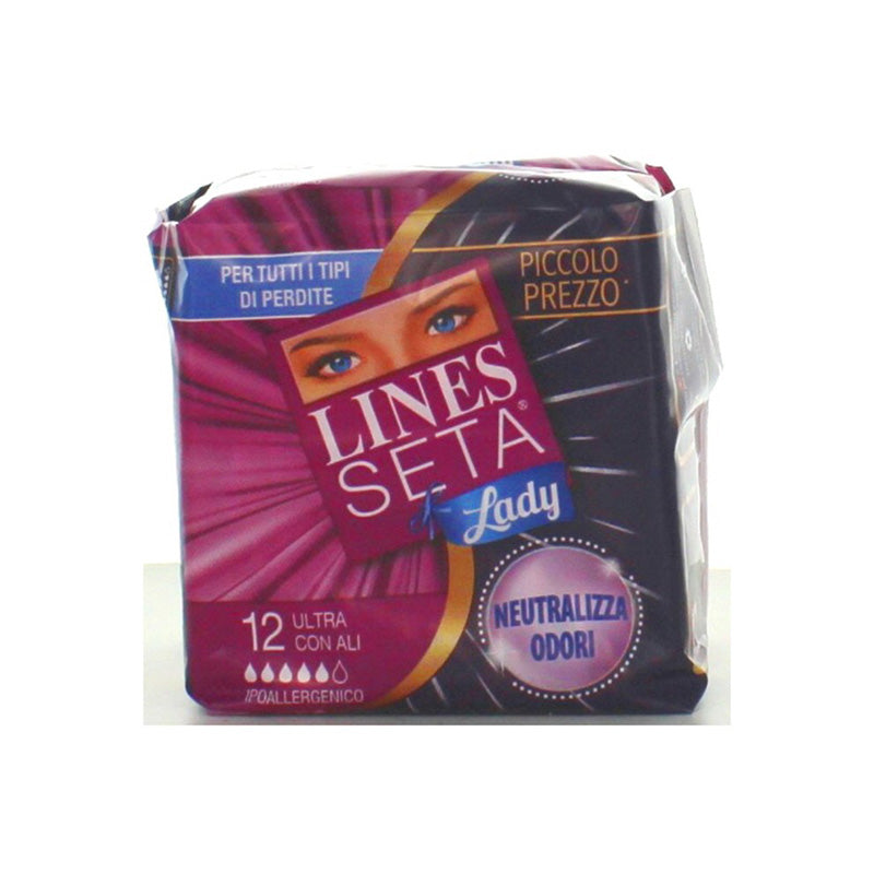 immagine-1-lines-assorbenti-seta-ultra-12-pz-lady-lines-ean-8001480128378