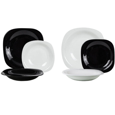 luminarc servizio 18 piatti carine bianconero luminarc ean 0026102895269