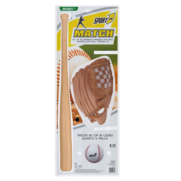 mandelli mazza da baseball con palla e guantone ean 8005586206862