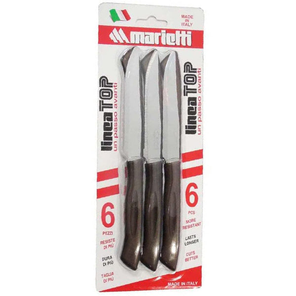 Richardson Sheffield Coltelli Da Bistecca Set 6 Pezzi Sabatier Trompette: Lama Liscia 10 Cm, Manico Nero ABS - Acciaio Inox Professionale