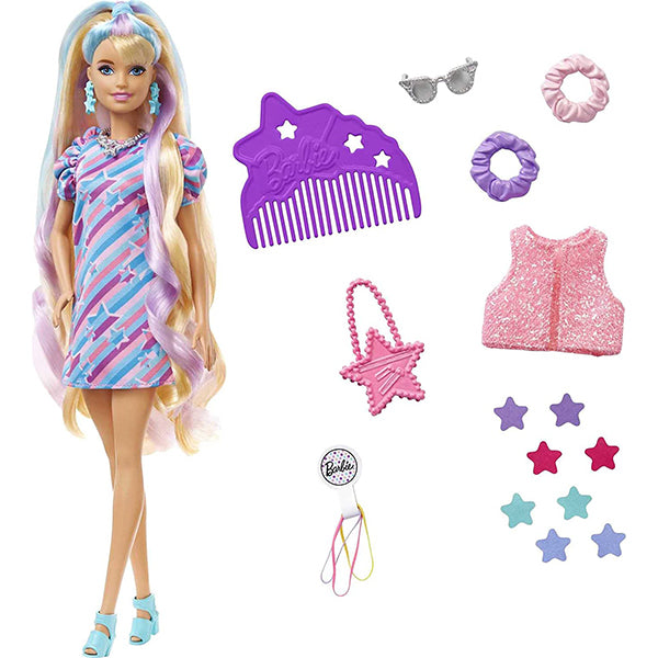 immagine-1-mattel-barbie-super-chioma-con-15-accessori-alla-moda-ean-0194735014835