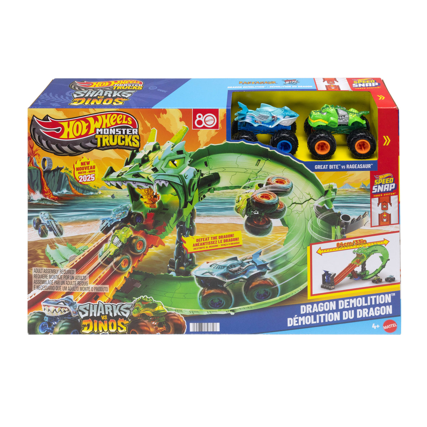 mattel hot wheels demolizione del drago ean 0194735303748