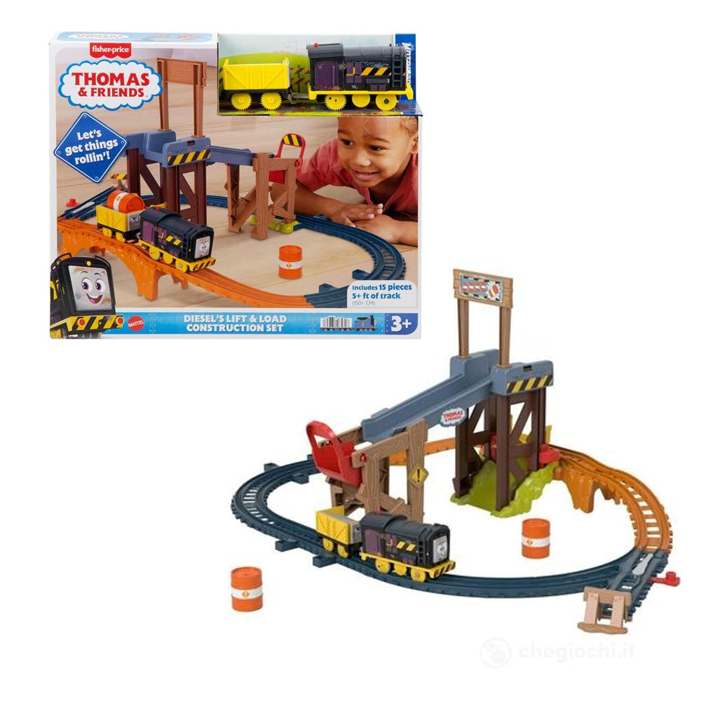 mattel il trenino thomas pista cantiere di diesel il trenino thomas pista cantiere di diesel ean 0194735265626