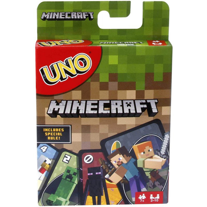 mattel uno gioco di carte versione minecraft ean 0887961606782